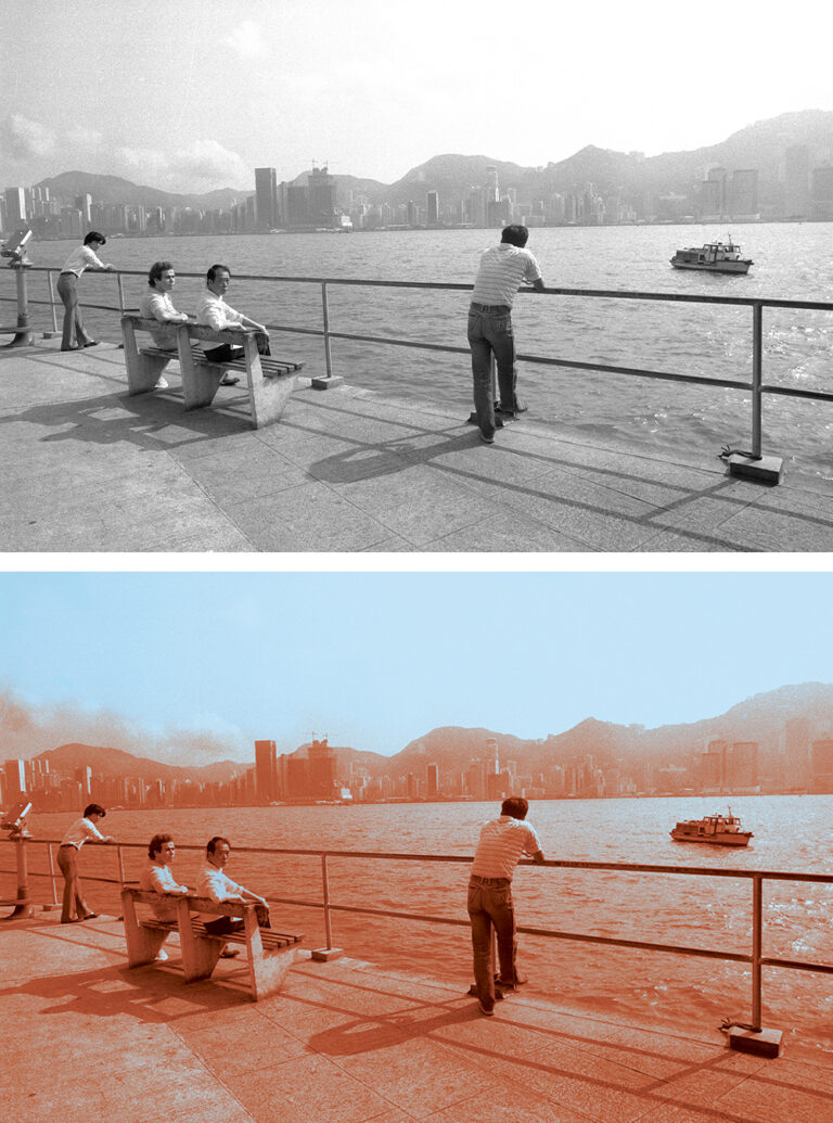 Kowloon Public Pier Looking at Hong Kong Skyline